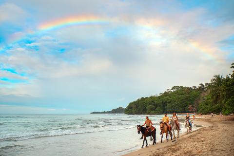 Horses and rainbows in Costa Rica